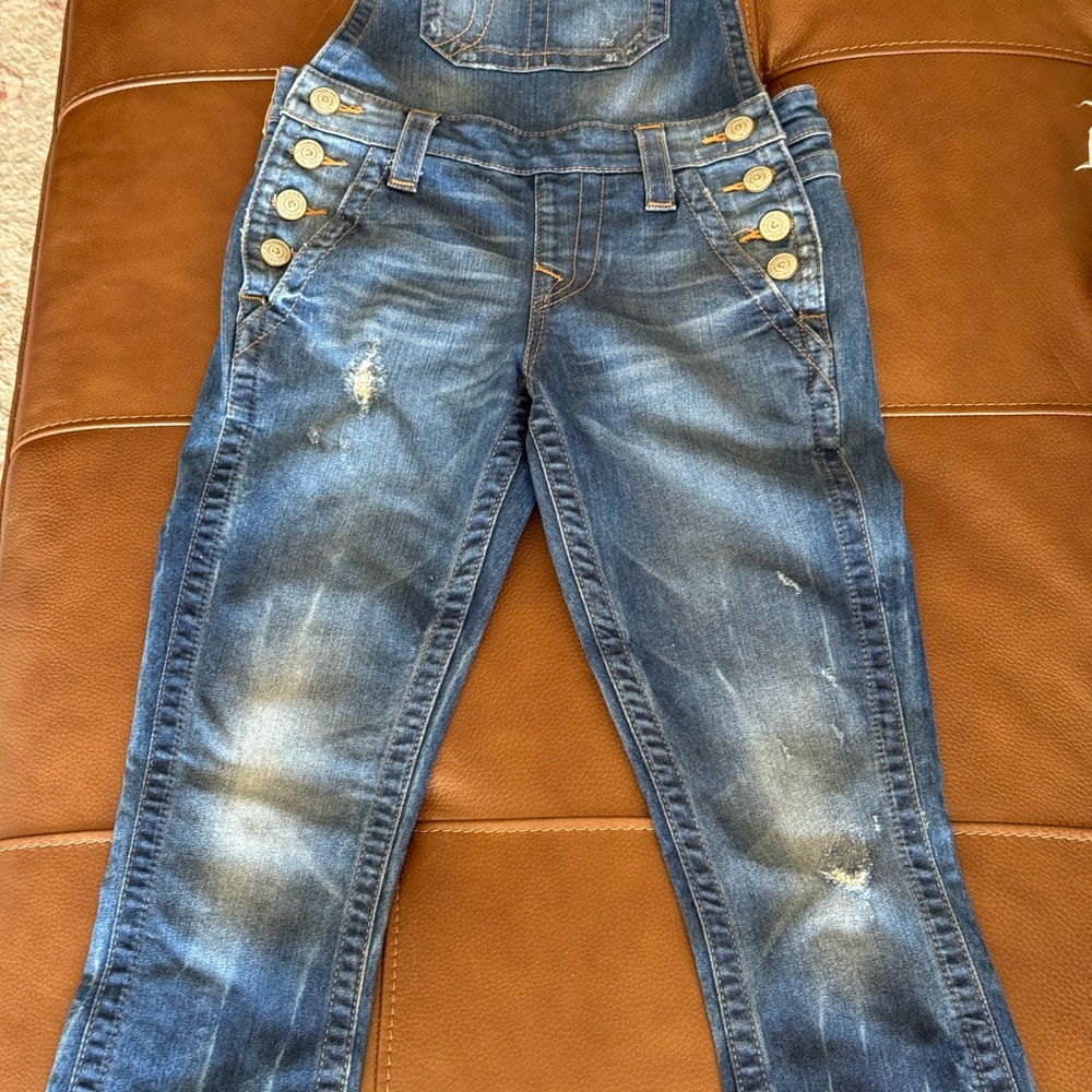 True Religion Blue Denim Overalls - Picture 4 of 6
